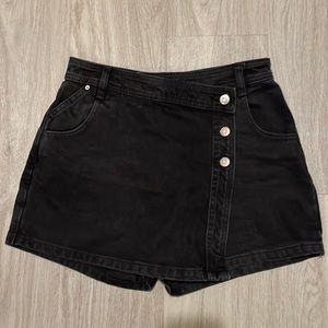 Zara Black denim skort